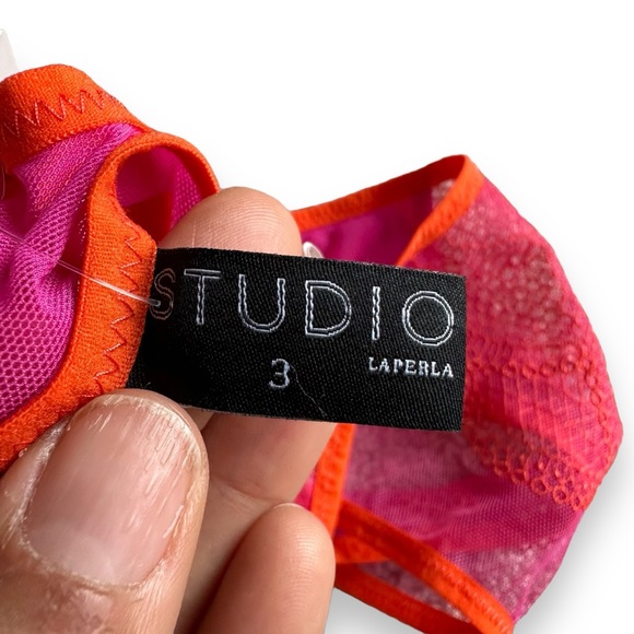 NWT La Perla Studio Pink Camelia Bra and Thong Set Size 36B/Medium - Picture 12 of 16